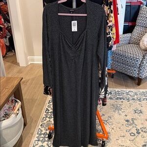 NWT Torrid Ribbed Charcoal Dress